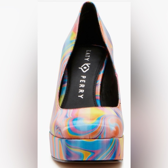 🌸NEW KATTY PERRY 🌈 Rainbow 🌈 Multi SHOES 👠 Sz 8 With Box. - Picture 6 of 12
